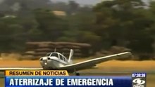 Principiante realiza aterrizaje de emergencia