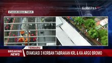Proses Evakuasi 3 Korban Terjepit KRL & KA Argo Bromo di Stasiun Bekasi Timur, Gerbong Dipindah