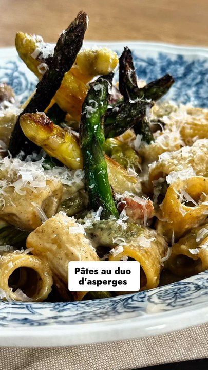 Pâtes au duo d'asperges