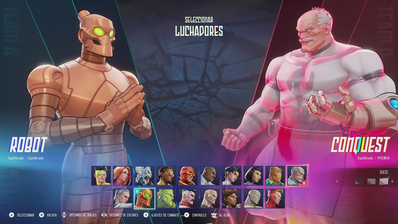 Gameplay Invincible VS - Partida local versus