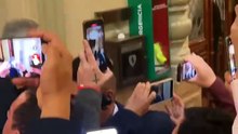El insulto de Milei a los periodistas al salir del Congreso