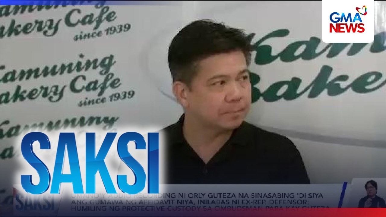 Umano'y audio recording ni Orly Guteza na sinasabing 'di siya ang gumawa ng affidavit niya, inilabas ni Ex-Rep. Defensor | Saksi
