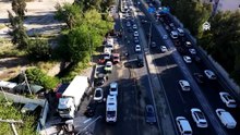 İzmir'de freni patlayan tır 9 araca çarptı