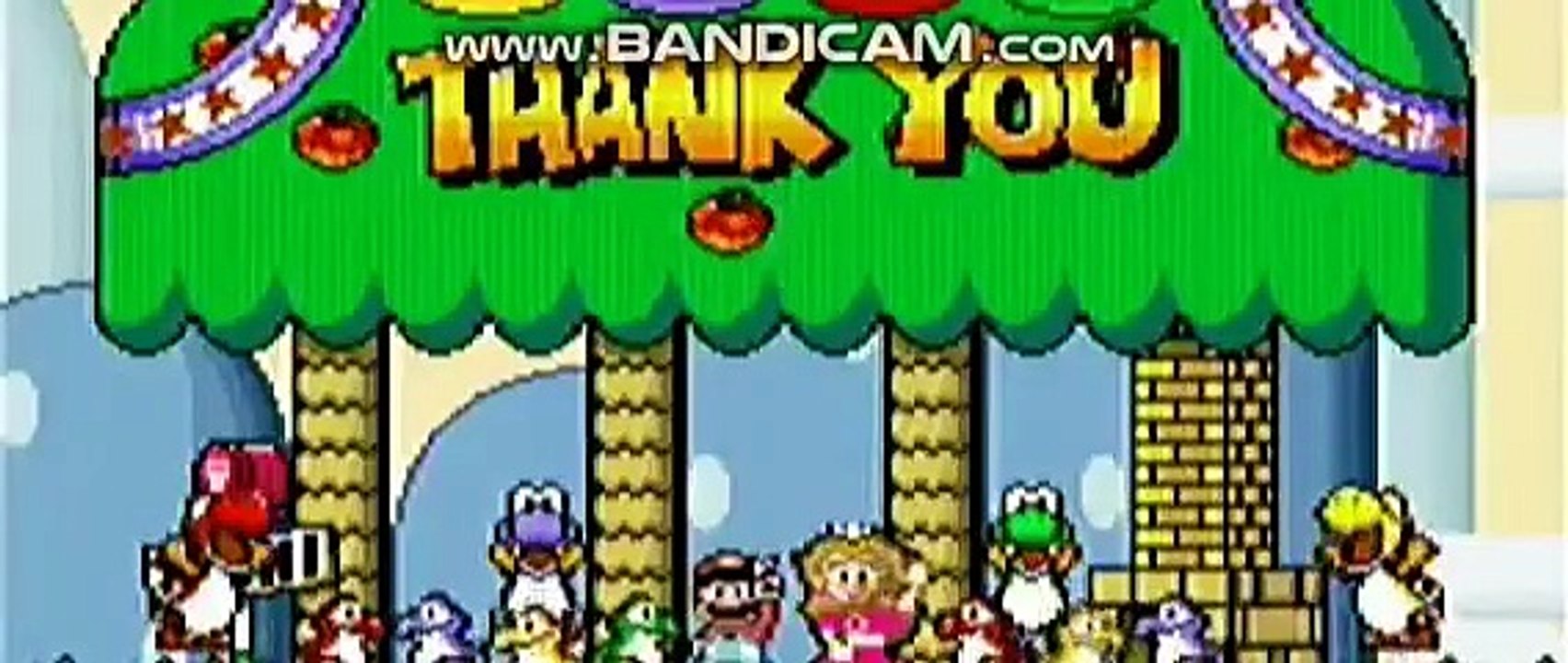 SNES Super Mario World - End Titles In Staff Roll (Bandicam Broadcast of 568x252) 4/5/2018