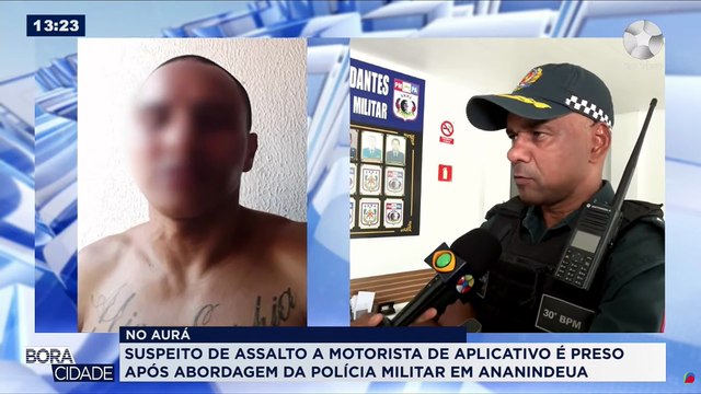 AURÁ - SUSPEITO DE PARTICIPAÇÃO EM ASSALTO A MOTORIASTA DE APLICATIVO E AO ASSALTO EM JOALHERIA NO COMERCIO É PRESO