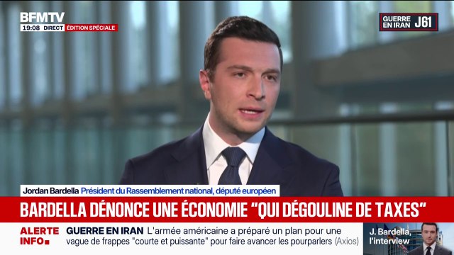 Guerre au Moyen-Orient: Ce n'est pas notre guerre, mais nous en subissons de manière très lourde les conséquences , déclare Jordan Bardella