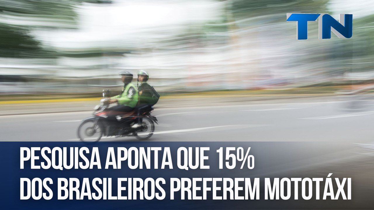 Pesquisa aponta que 15% dos brasileiros preferem mototáxi