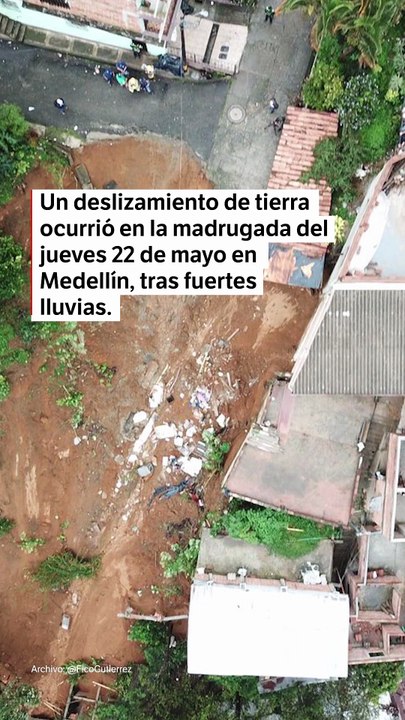 Medellín: aumentaron a 54 las viviendas evacuadas en Villatina