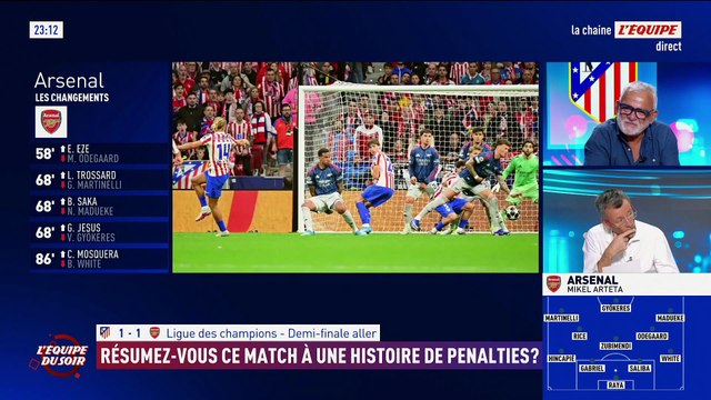L’Atlético et Arsenal se neutralisent : « Depuis six mois, Arsenal survit grâce aux coups de pied arrêtés », selon Duluc - Foot - Ligue des champions