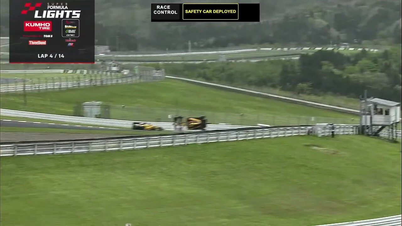 Super Formula Lights 2026 Autopolis Race 3 Sato Flips