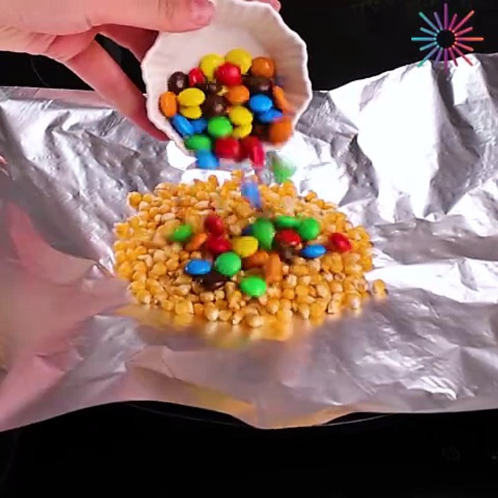 When popcorn meets candy 🌈🍿