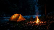 Peaceful Campfire by the River at Night | Deep Sleep ASMR Nature Sounds