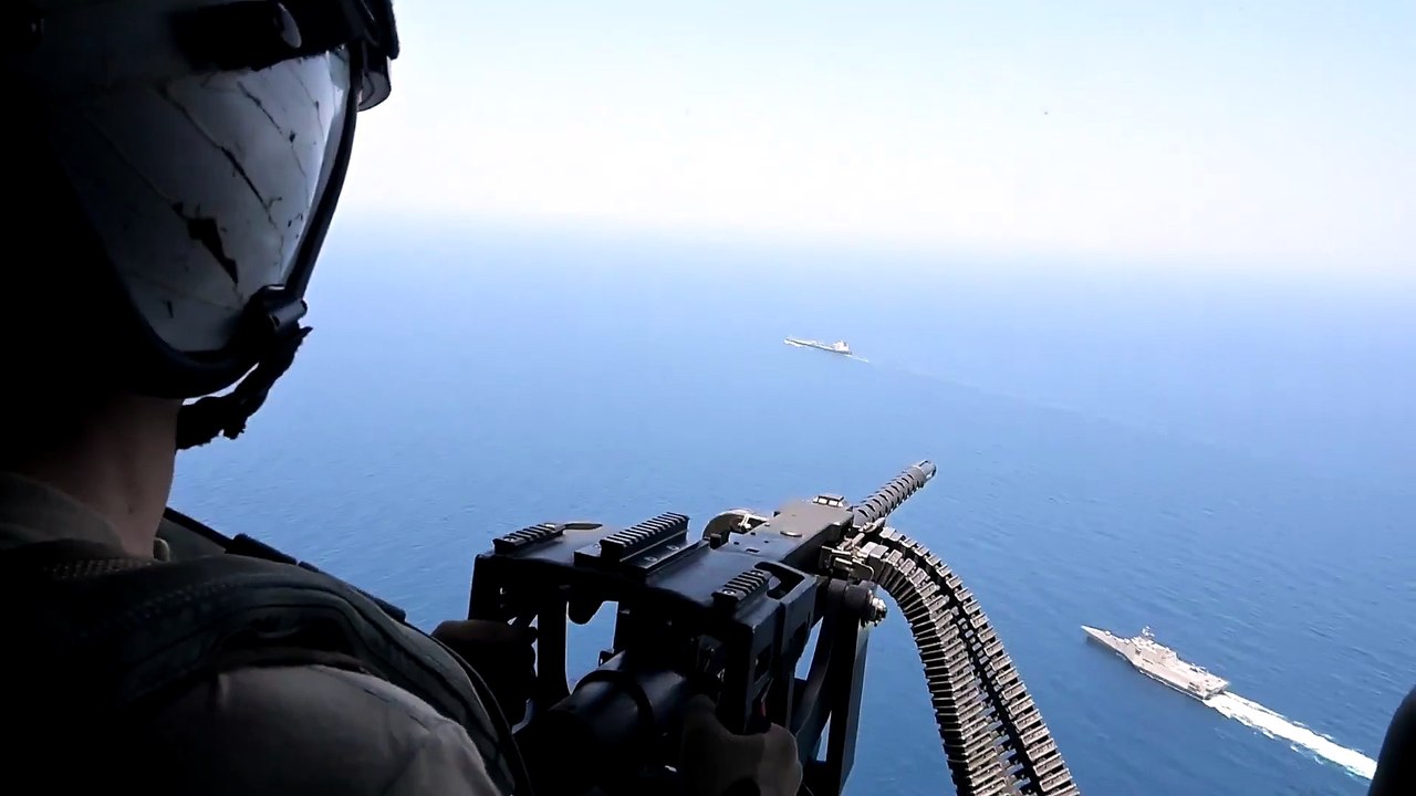 Images diffusées par l'armée américaine du blocus du détroit d'Ormuz