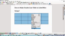 LibreOffice Writer: Change Table Border Style to Double Line