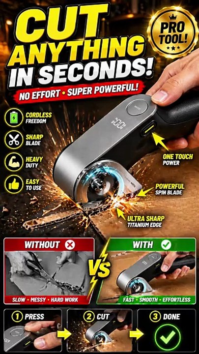 HOTO Electric Scissors – EdgeFlow Cordless Smart Cutting Tool