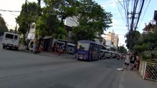 Two Sided Traffic on Primo Cruz Street in Mandaluyong City in the Philippines