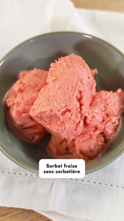 glace à la fraise sans sorbetiere RS