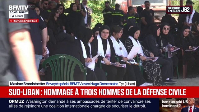 À Tyr, un hommage aux trois secouristes de la Défense civile tués par des frappes israéliennes dans le Sud-Liban