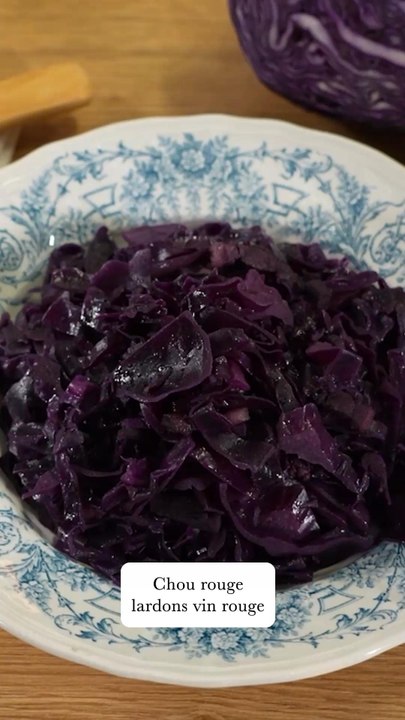 chou rouge aux lardons cuit au vin rouge RS
