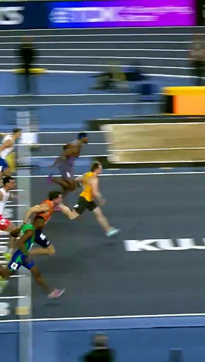 POV The finish line hits back 🥊#WorldIndoorChamps