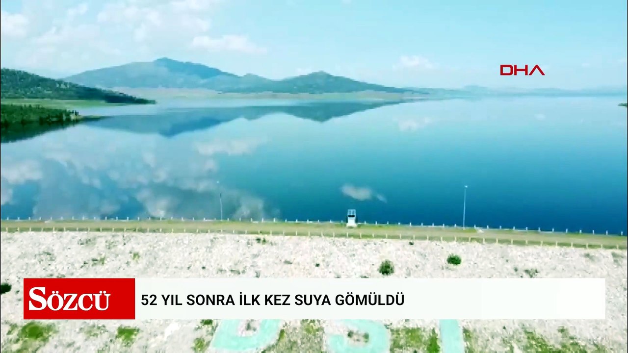 Tahtaköprü Barajı kıyısındaki elektrik direkleri, 52 yıl sonra ilk kez suya gömüldü