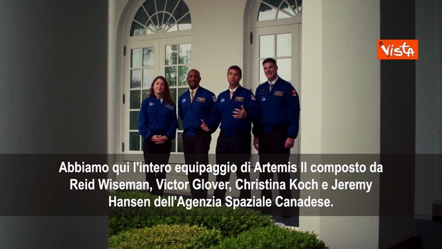 Artemis II in visita alla Casa Bianca: astronauti della missione incontrano il Presidente Trump