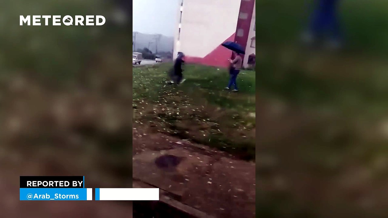 A hailstorm blanketed the entire city of Jijel, Algeria