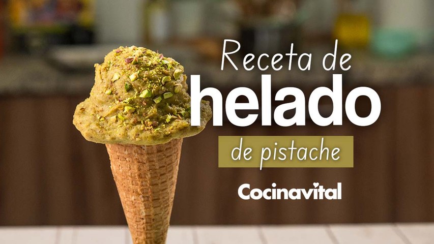 Helado de pistache casero sin máquina