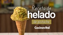 Helado de pistache casero sin máquina