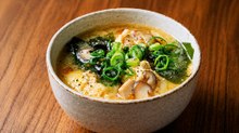 Chicken Meatballs Simmer In Savory Miso Broth