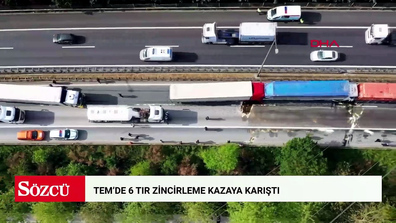 TEM’de 6 TIR zincirleme kazaya karıştı; Ankara yönünde ulaşım aksadı