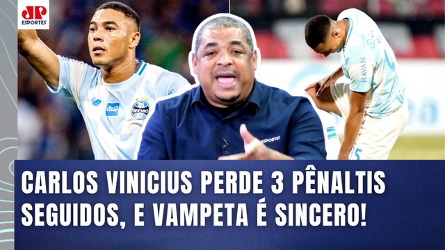 PERDER 3 PÊNALTIS SEGUIDOS??? Esse CARA pra mim... VAMPETA FALA sobre CARLOS VINICIUS, do GRÊMIO!