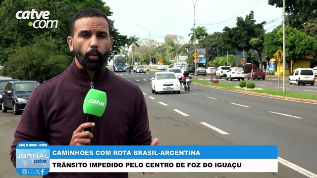 Caminhões com rota Brasil-Argentina vão deixar de circular na área central de Foz do Iguaçu