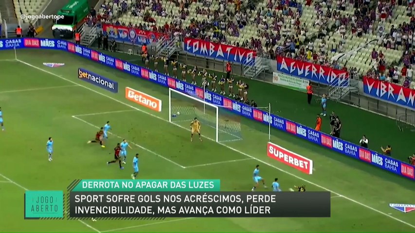 Sport sofre gols nos acréscimos, perde invencibilidade