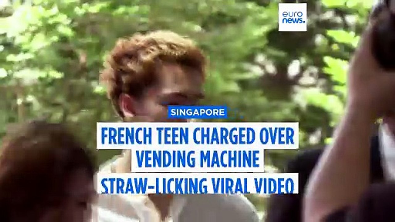 French teen charged in Singapore over vending machine straw-licking viral video