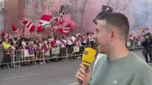 Ambientazo espectacular en Vallecas antes de la ida de semifinales de la Conference League