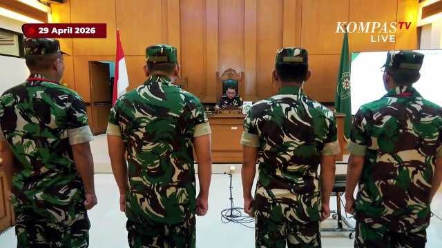 [FULL] 4 Prajurit TNI Terdakwa Penyiraman Air Keras Andrie Yunus Hadiri Sidang Perdana