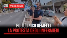 Policlinico Gemelli, la protesta degli infermieri