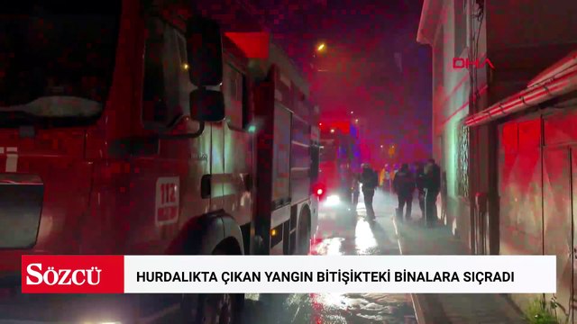 Hurdalıkta çıkan yangın bitişikteki binalara sıçradı