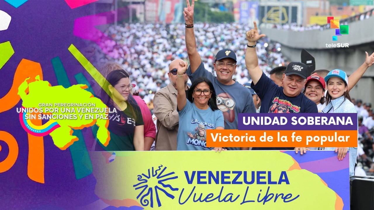 Pdta.(E) Delcy Rodríguez celebra unión patriótica en peregrinación