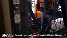 Footage Of Artemis 1 Moon Rocket - View From The VAB Elevator