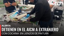 🚨¡Última Hora! Detienen en el AICM a extranjero con cocaína oculta en lienzos