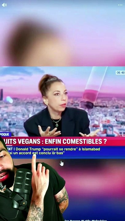 On passe à la télé avec un burger vegan ? La vie est ridicule !