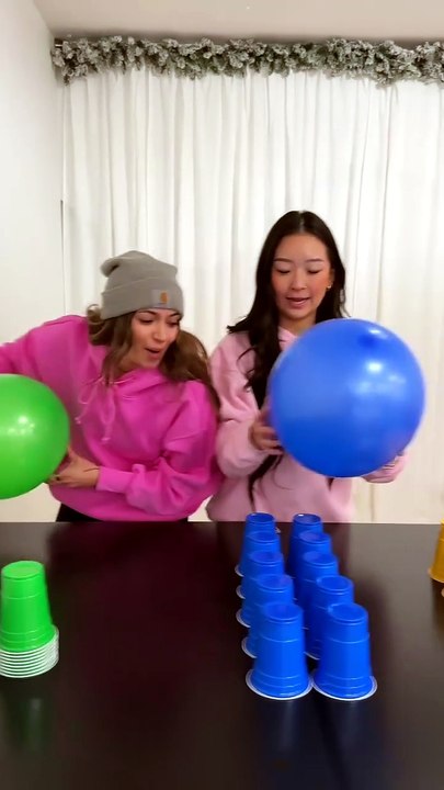 Stack the Cups Speed Relay Race! Girls vs Boys