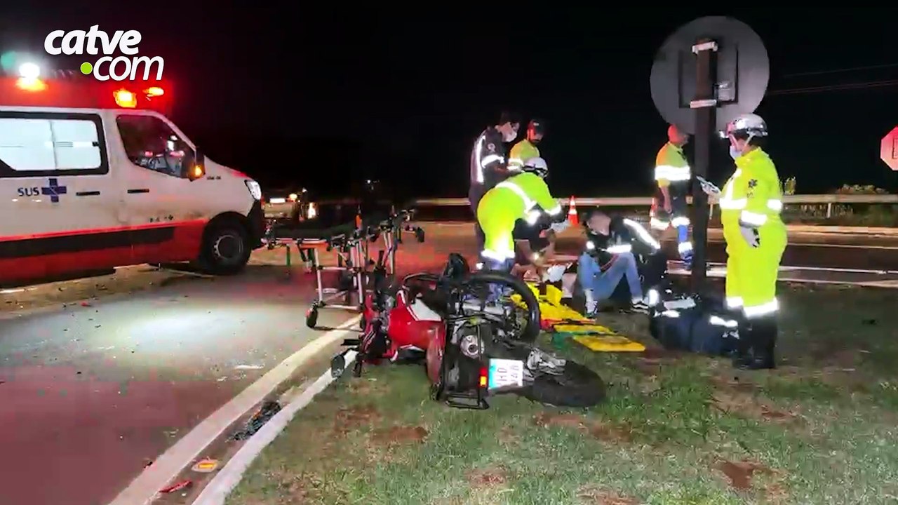Motociclista sofre ferimentos moderados em acidente na BR-277 em Santa Tereza do Oeste