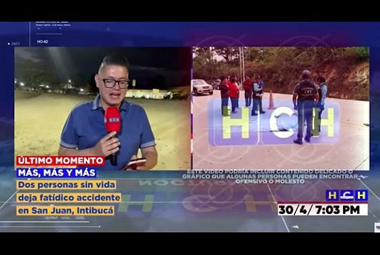 Dos muertos en distintos accidentes viales en Intibucá; uno de ellos menor de edad
