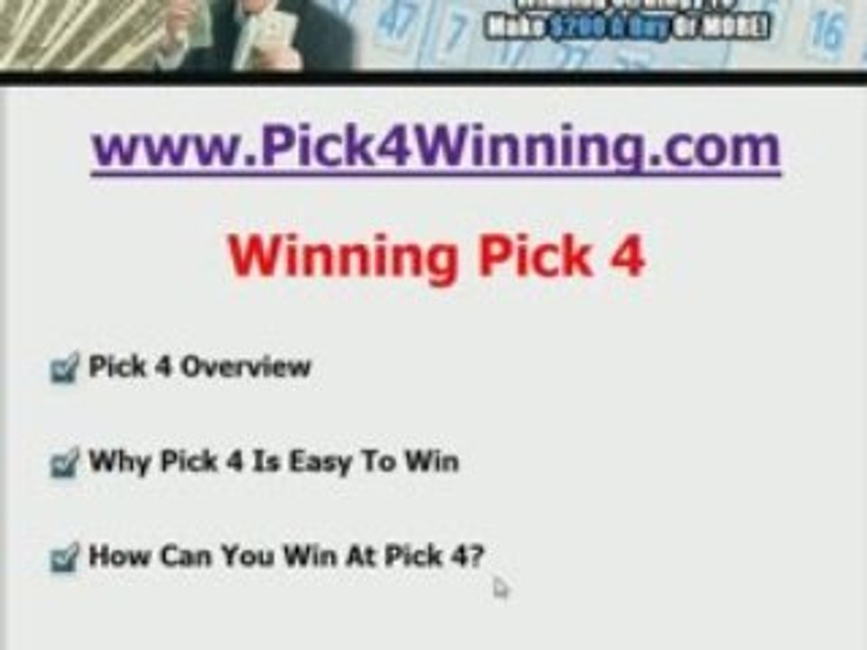 Pick 4 : How To Win At Pick 4