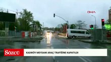 İstanbul'da 1 Mayıs önlemleri kapsamında Kadıköy Meydanı araç trafiğine kapatıldı