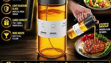 LAKUMIQI 2-in-1 Oil Sprayer Bottle – Smart Cooking Oil Dispenser