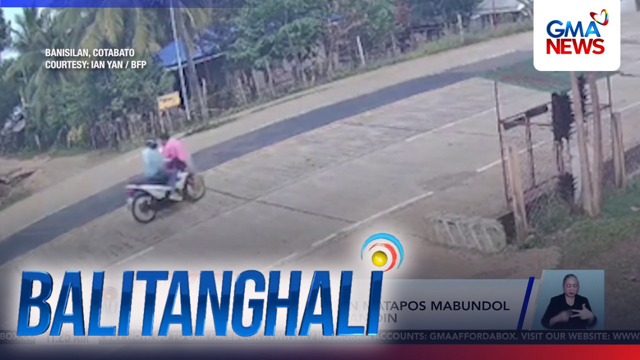 Babaeng tumatawid, sugatan matapos mabundol ng motorsiklo; rider, sugatan din | Balitanghali